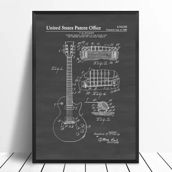 

1955 Electric Guitar Patent Art Poster Canvas Prints No Frame