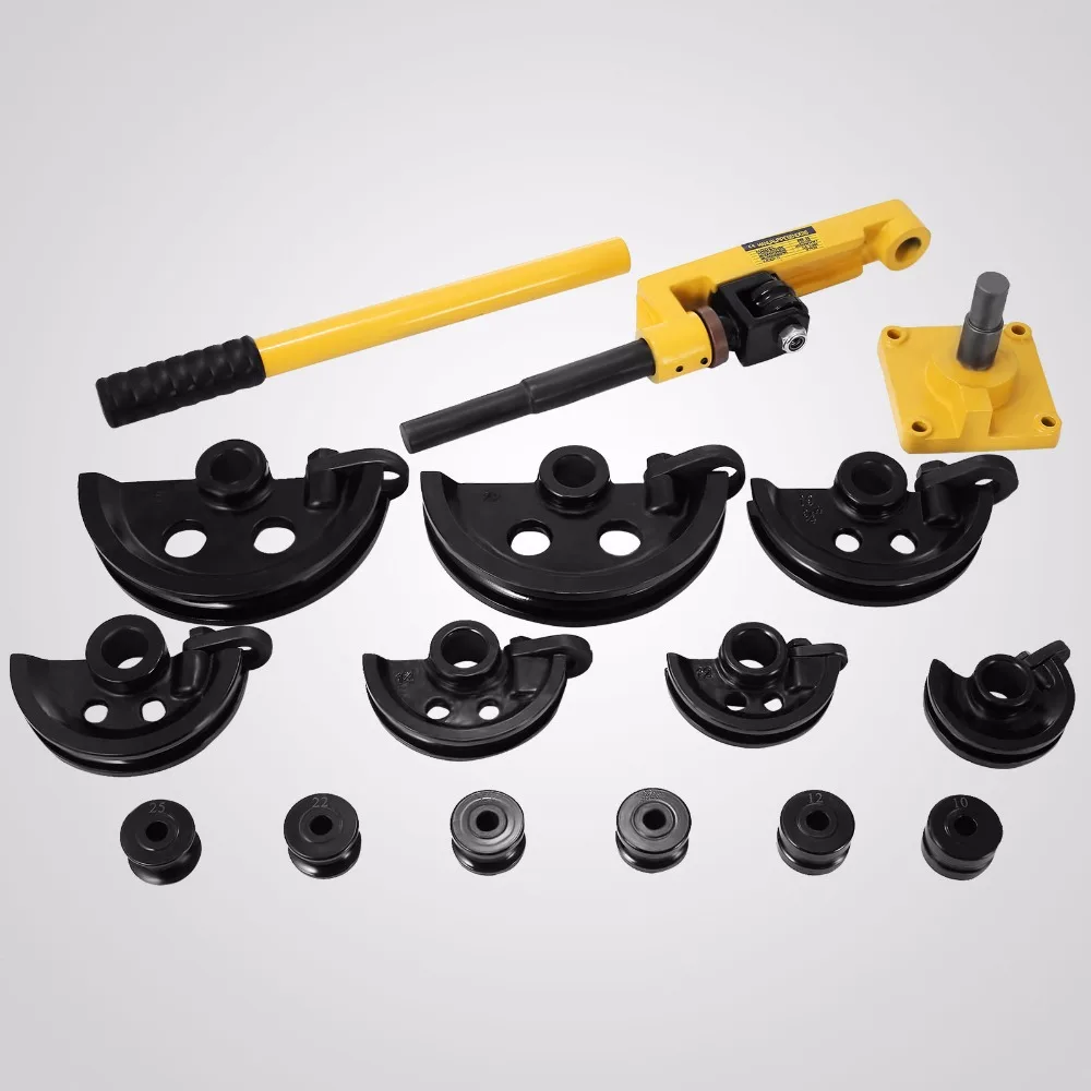 

3/8 to 1 INCH Pipe Tubing Bender Manual Pipe Bender Set with 7 Dies for Bending Pipes