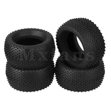 Mxfans 4 unids Negro Cubo Patrón de Neumático De Goma fit RC 1:8 Camión 140mm OD Repuestos