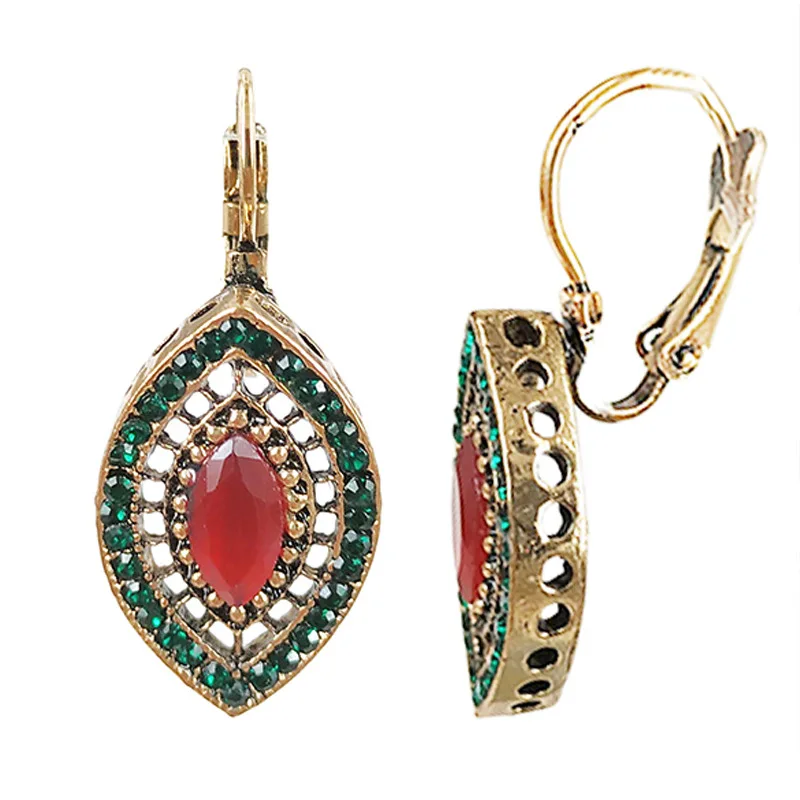 Fashion  Crystal Turkish Evil Eye Stainless steel Stud Earrings