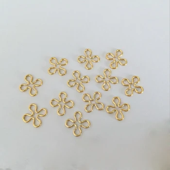 

PINJEAS handmade 14k gold filling four leaf clover pendant for necklace bracelet diy jewelry findings