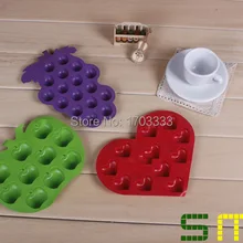 100 шт/партия яблоко/Любовь/в форме винограда кубик льда/ледяная решетка/Силиконовый поднос льда# GV-568