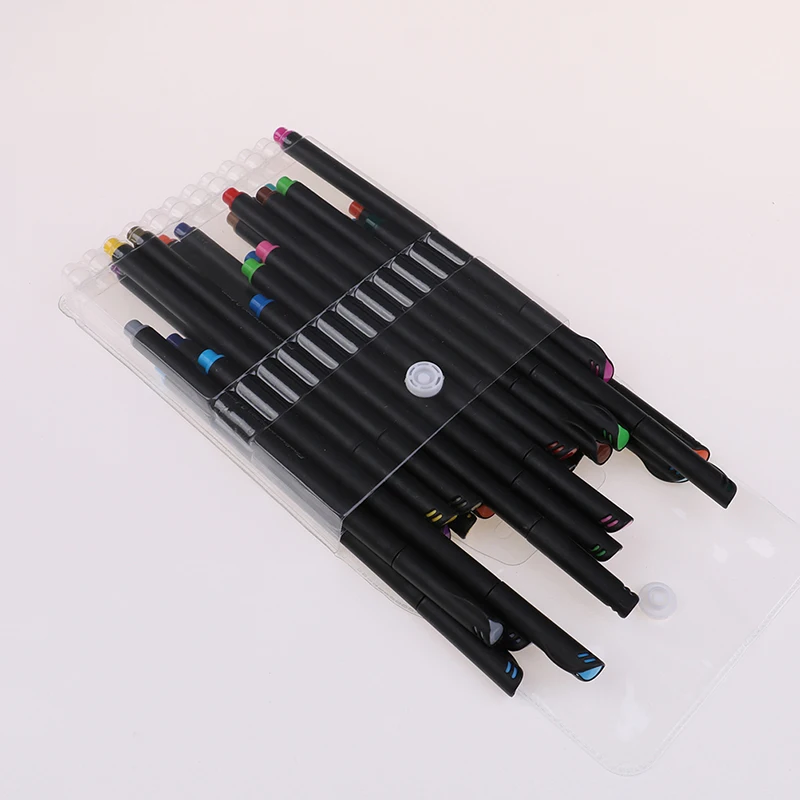 12pc/24pc 0.4MM FineLiner Colored Marker Pens Art Markers Watercolor Based Sketch Drawing Pen Supplies