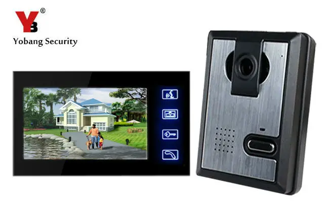 

Yobang Security 7" touch Video Intercom Door Phone System video door phone for villa doorbell IR Camera Monitor Night Vision