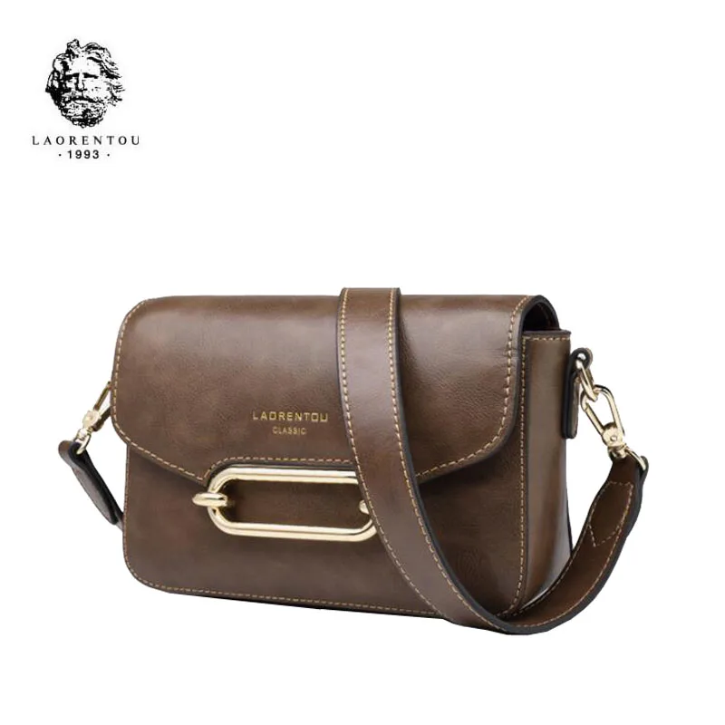 

LAORENTOU women leather bag 2019 fashion leather leather crossbody small square bag Small ck chain bag