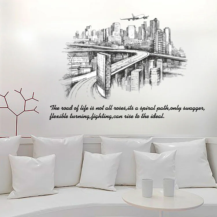 المباني سيتي سكيب الجدار ملصق الفينيل جدار الشارات ل غرفة المعيشة دراسة مكتب أريكة خلفية الجدار الديكور الفن المباني سيتي سكيب الجدار ملصق الفينيل جدار الشارات ل غرفة المعيشة دراسة مكتب أريكة خلفية الجدار الديكور الفن