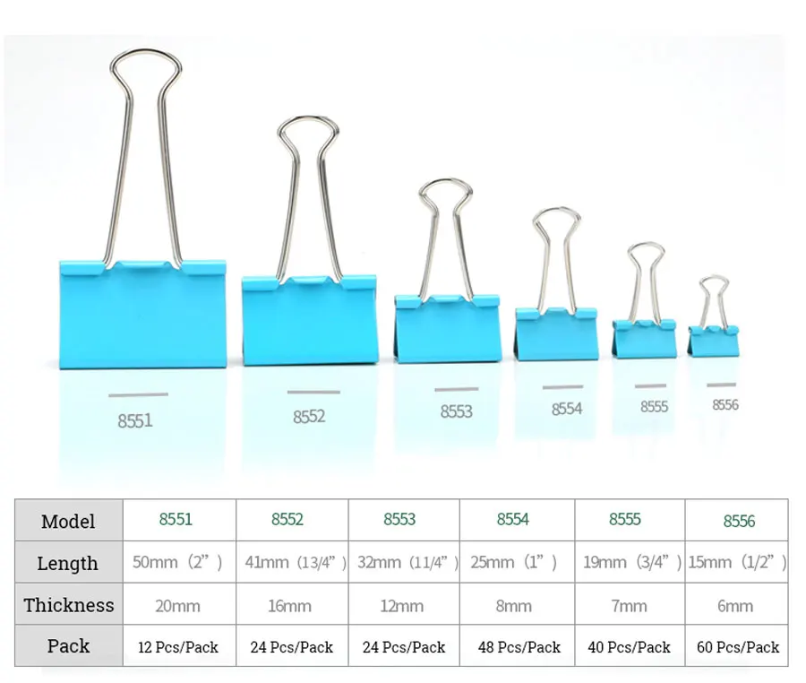 Балык оптовая продажа 6 Размеры 4 цвета металлический зажим для бумага доставленных зажимы для офиса файл Организатор школьные Канцтовары