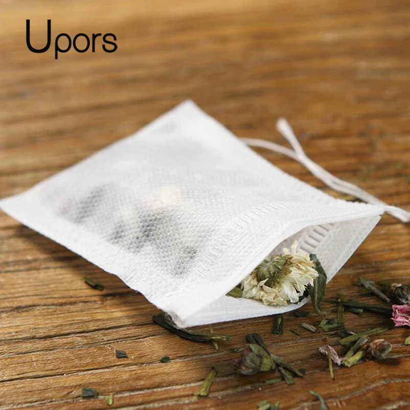 Upors 100Pcs Empty Tea Bag Green Infuser Food Grade Filter Accessories Flower Strainers Paper Bags huismerk kopen in de aanbieding Upors 100Pcs Empty Tea Bag Green Infuser Food Grade Filter Accessories Flower Strainers Paper Bags huismerk kopen in de aanbieding