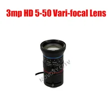 3 Megapixel HD 1/2.7″ 5-50mm Auto Iris Manual Varifocal CS Mount CCTV Lens F1.4 for Analog / IP Camera Free Shipping