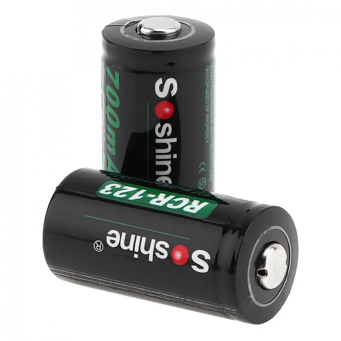 4 шт./компл. Soshine Li Ion RCR 123 16340 700mAh 3 7 V литий ионный аккумулятор battria + 2 Чехол для