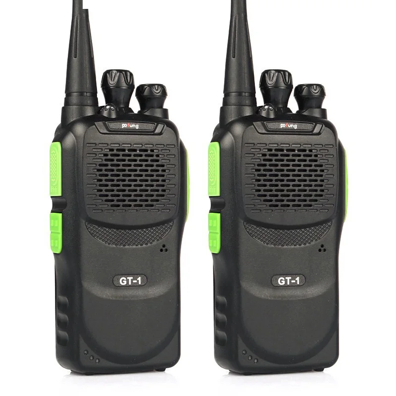 Большая распродажа! 2 шт Baofeng/Pofung GT-1 UHF 70 см 400-470 МГц 5 Вт 16CH FM Ham двухстороннее радио портативная рация зеленый - Цвет: Green