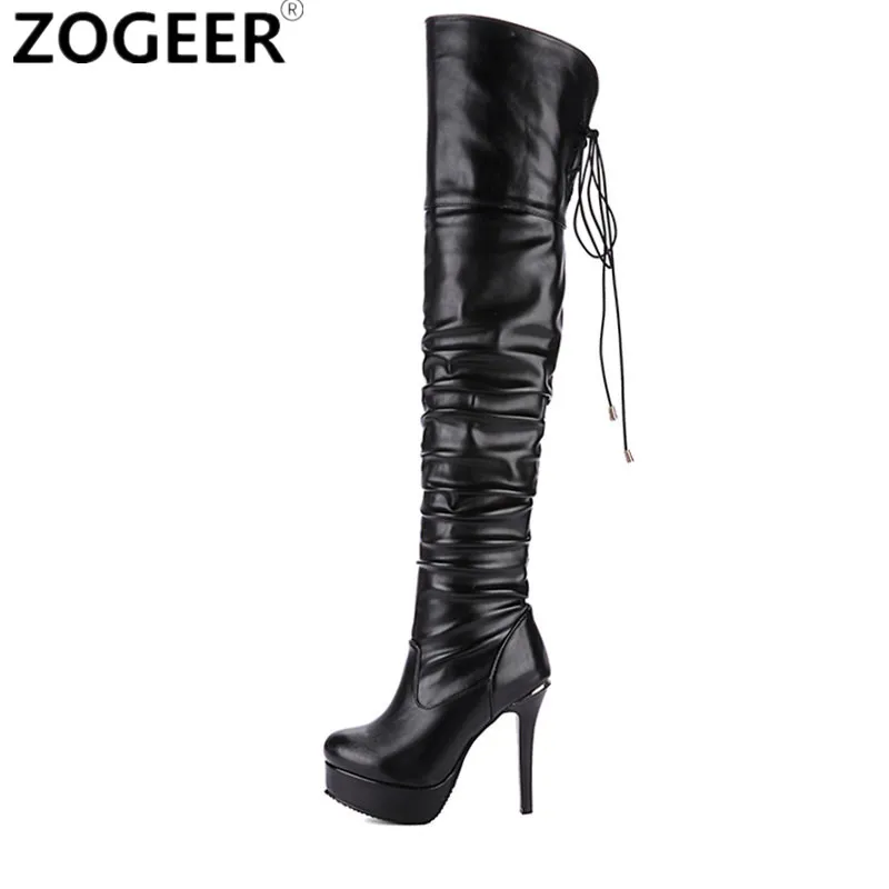 plus size stretch knee high boots
