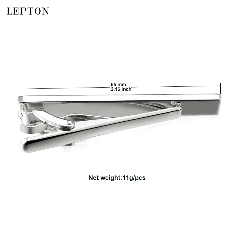 Бренд leppton мужской обтягивающий зажим для галстука короткий серебряный цвет