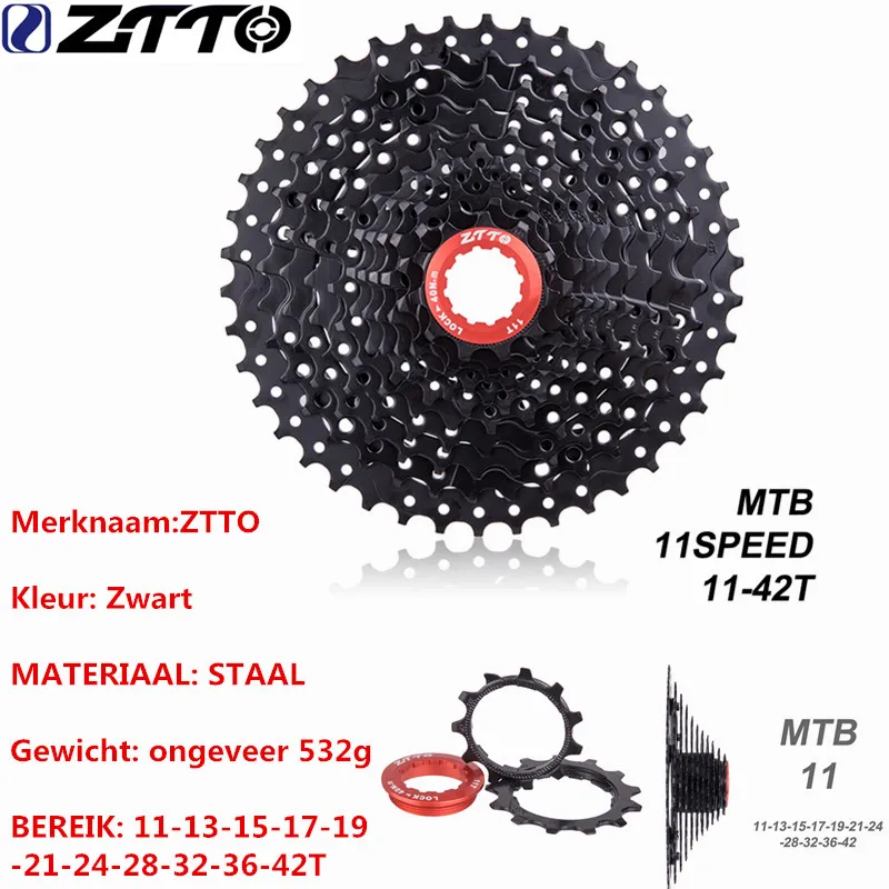 ZTTO черный 11 Скорость fietsonderdelen породы verhouding MTB кассета 11-42 т Compatibel voor Onderdelen M7000 M8000 M9000