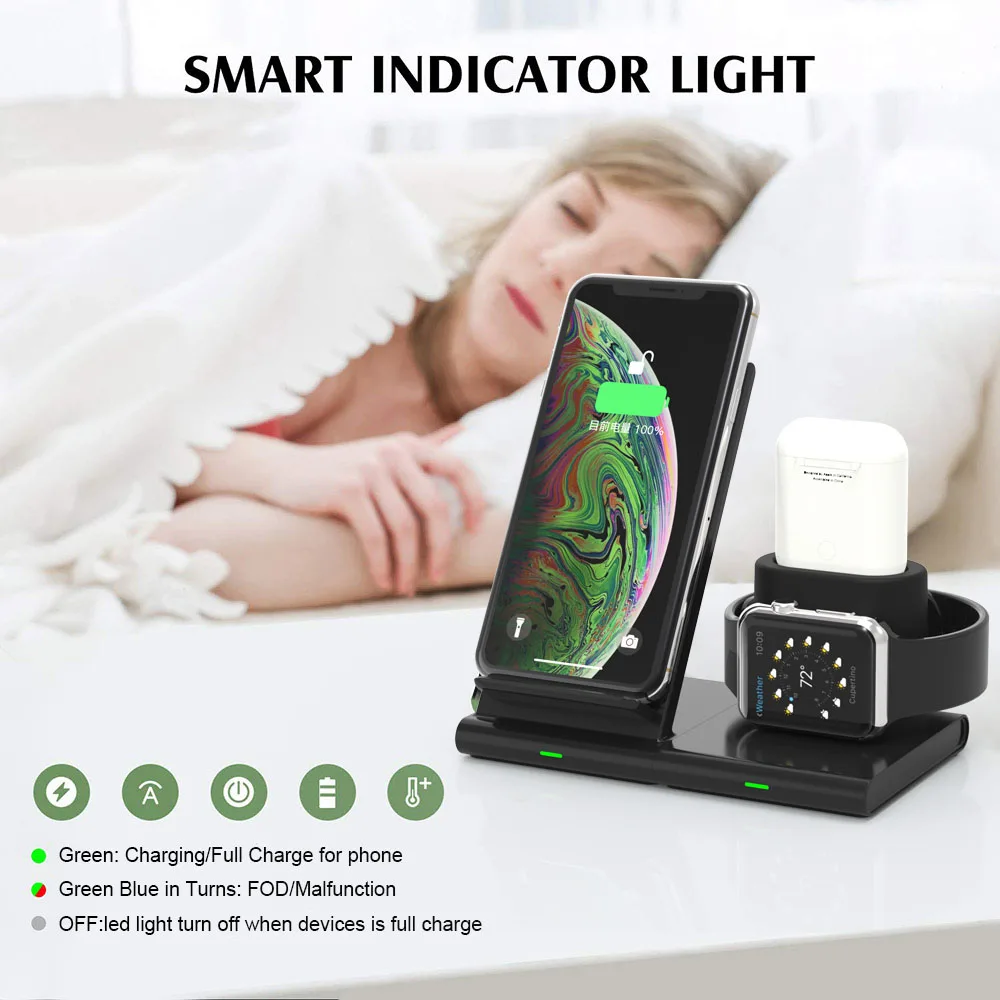 en S9 iPhone Descuento Dollar 8X8 XR Health Qi 1 USD 4 carga Airpods S10 3 Apple soporte Cargador Watch inalámbrico 10W de FDGAO XS rápida iWatch Samsung para IOW United Natural States hoy 6 en S9 iPhone Descuento 6