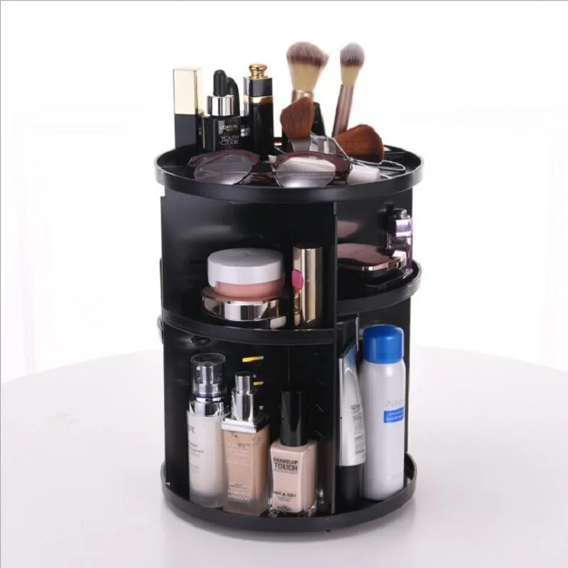 360 Degree Rotating Makeup Brush Cosmetic Storage Box – nayabcollection