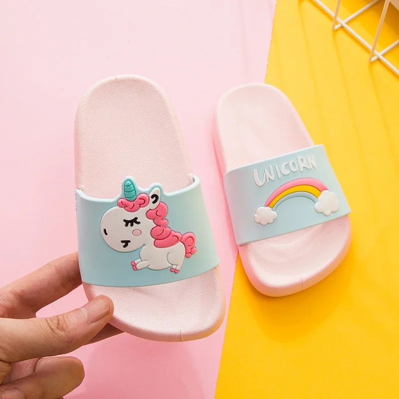 Unicorn Stripper Slide Sandals Indoor & Outdoor Slippers Shoes for kids boys and girls 