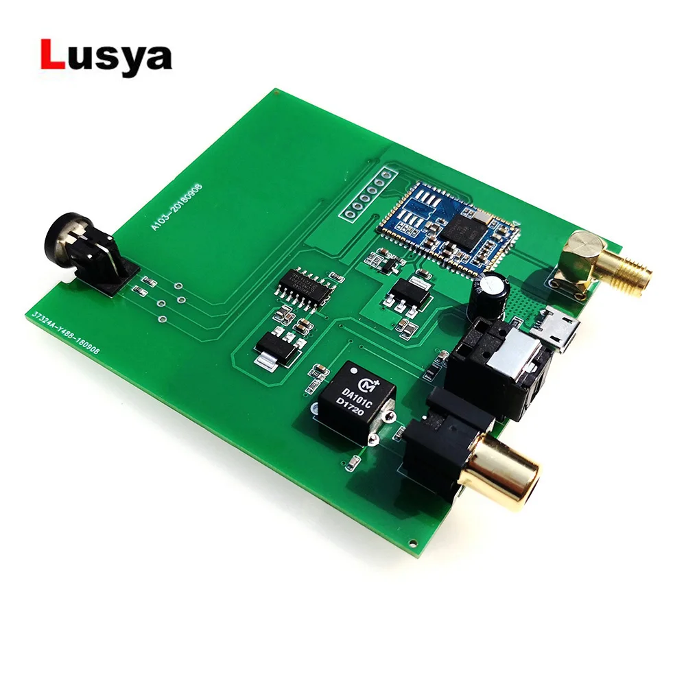 

A103 Bluetooth 5.0 Audio Digital Interface Board CSR8675 Coaxial SPDIF Fiber Output AAC APTX Aptx-LL Aptx-HD With Antenna T0106