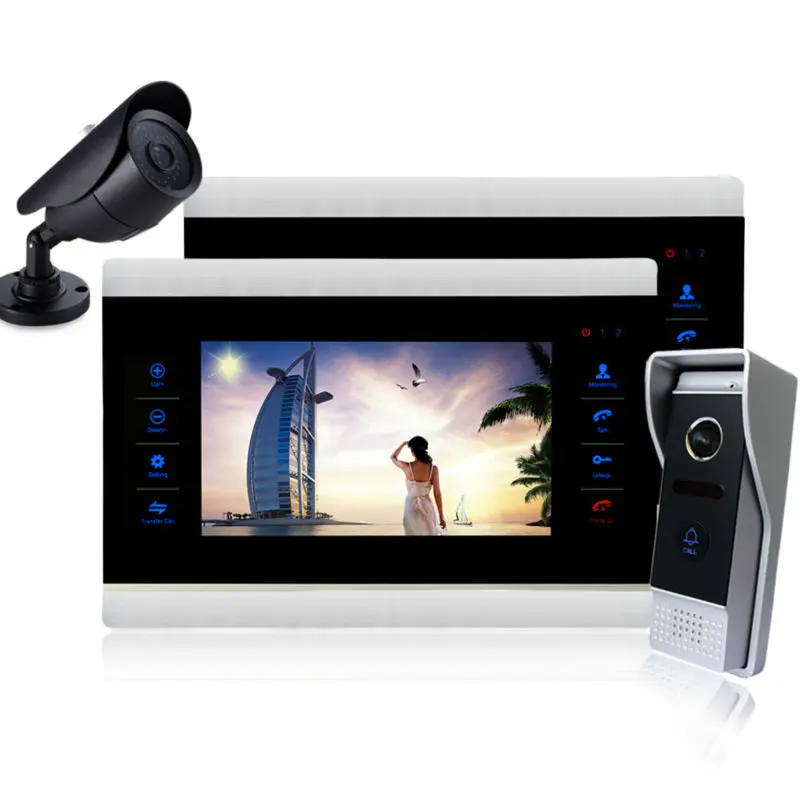 Homefong 10 inch video font b door b font phone intecom wired doorphone video call font