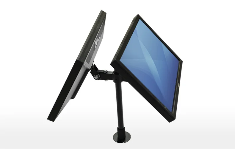 Dual LCD LED Monitor Holder Back to Back Desktop Grommet Mount Display Screen Rack TV Mountin