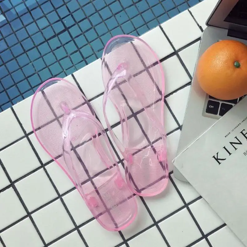 

New Arrival Ladies Casual Women Slipper Outdoor Bath Comfortable Transparent Summer Sandals #0907