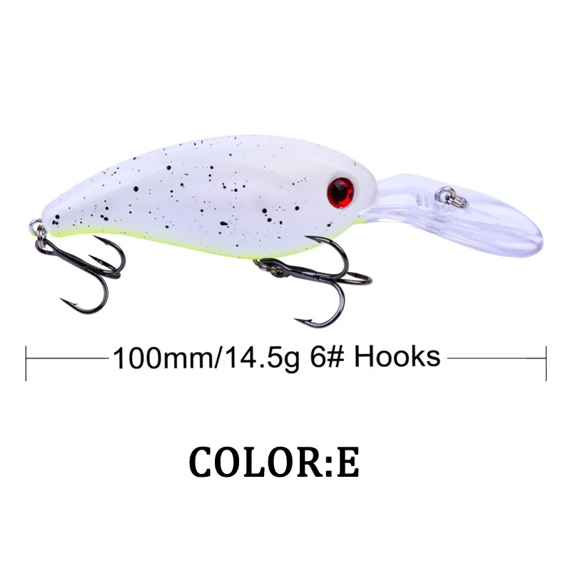 KMRESA 1 шт. Crankbait 10 см 14 5 г Рыбалка качающийся искусственный Crank Bait Бас Приманка Щука
