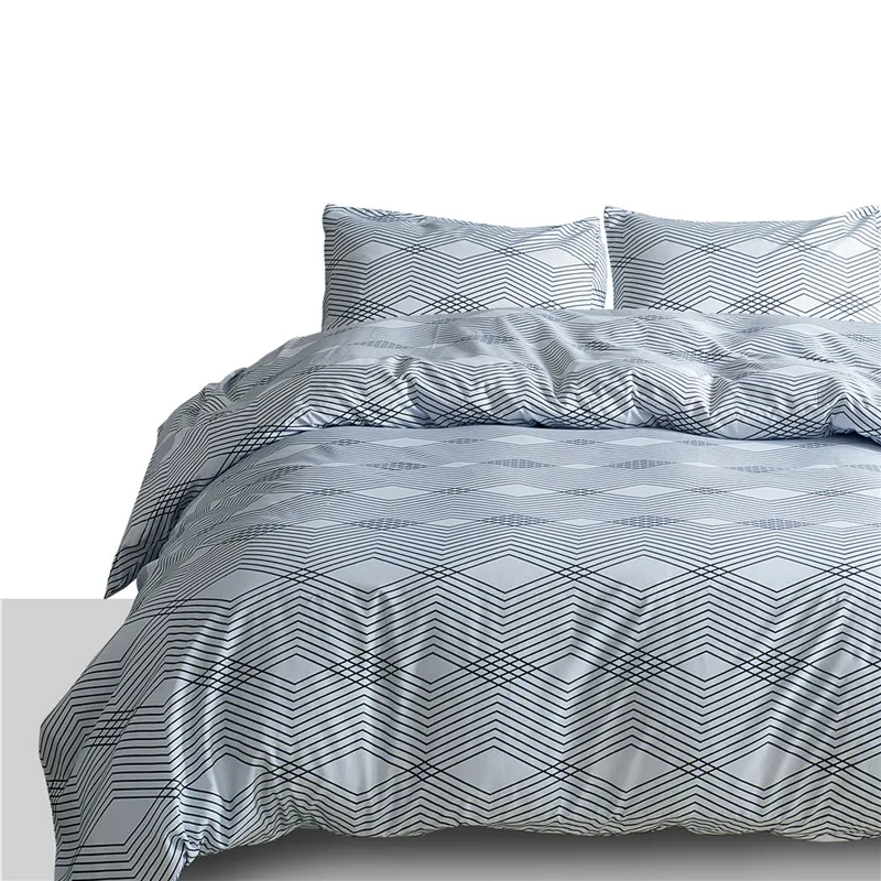 

European Style Light Home Textile Bedding Sets 2/3Pcs Duvet Cover Pillowcase Linen USA UK Single Double Twin Queen King Size