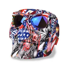 Mostro del cranio Del Motociclo Maschera Occhiali Partita Open Viso Moto Mezza Vintage Retro Caschi 090962 Tactical Gioco di Guerra Viso Maschera
