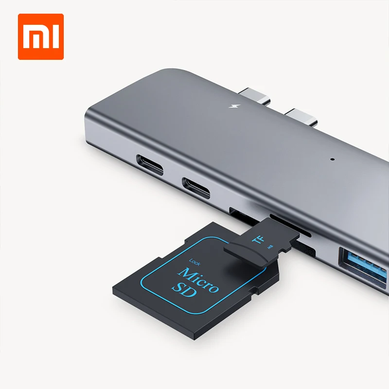 Xiaomi hagides usb type-C зарядный адаптер 7 в 1 TF/SD/PD/2 USD 3,0/концентратор HDMI зарядный конвертер зарядное устройство для Macbook Pro/air
