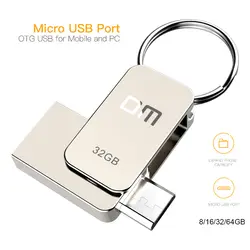 DM PD020 USB Flash Drive 64 GB металла OTG 32 ГБ Флэшка высокоскоростная USB Memory Stick 16 GB привод ручки реальная Ёмкость 8 GB U диск