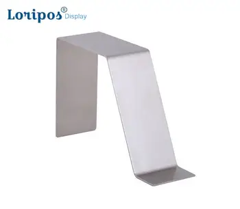 

Stainless Steel Shoe Holder Shoes Display Stand Table Sandal Display Rack Silvery Matte Metal Shoes Riser Bracket Shoe Tray