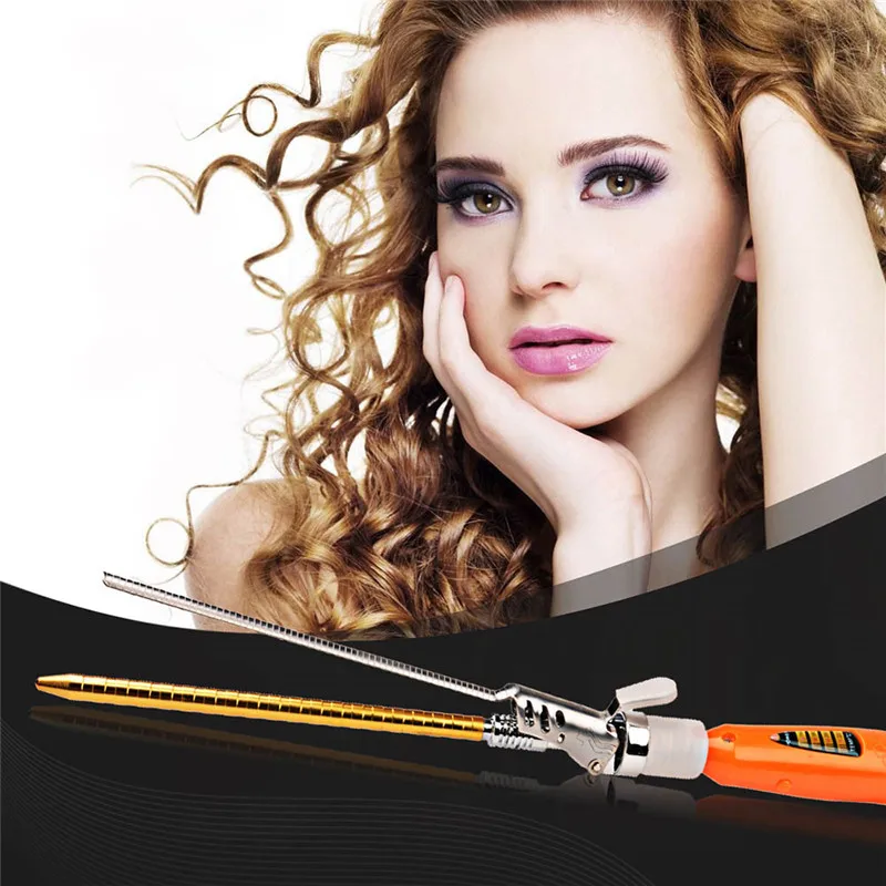 

110-240V 9MM Ceramic Curling Iron Hair Styler Professional Hair Curler Temperature Adjustment Curling Wand Hair Wave Machine