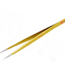 Наконечник специальный пинцет с острым носком 302 Пинцет из нержавеющей Стали Магнитно-Кислотный позолоченный Лучший-168-h