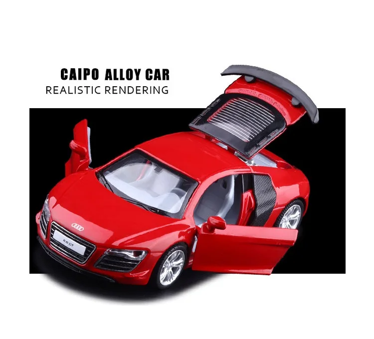 Высокая имитация изысканных литых и игрушечных автомобилей: Caipo автомобильный Стайлинг Audi R8 GT Supersports 1:32 литая модель игрушечного автомобиля