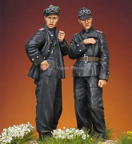 DIY TOYS Resin Kits 1 35 German Waffen SS tank crew include 2 soldiers Unpainted Kit