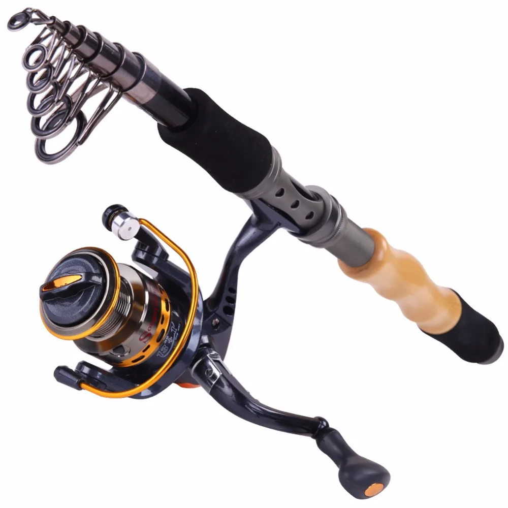 Saltwater Freshwater Fishing Rod Reel Combos Spinning Telescopic
