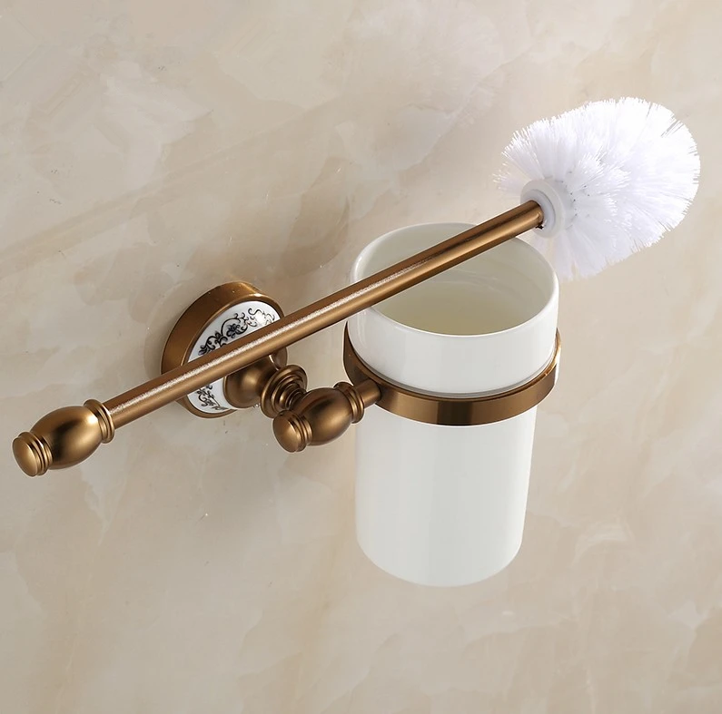 

European Antique Finish Bathroom Accessories, Fashion DesignToilet Brush Holder&WC Brush Set/ Household Products Bath Decoration