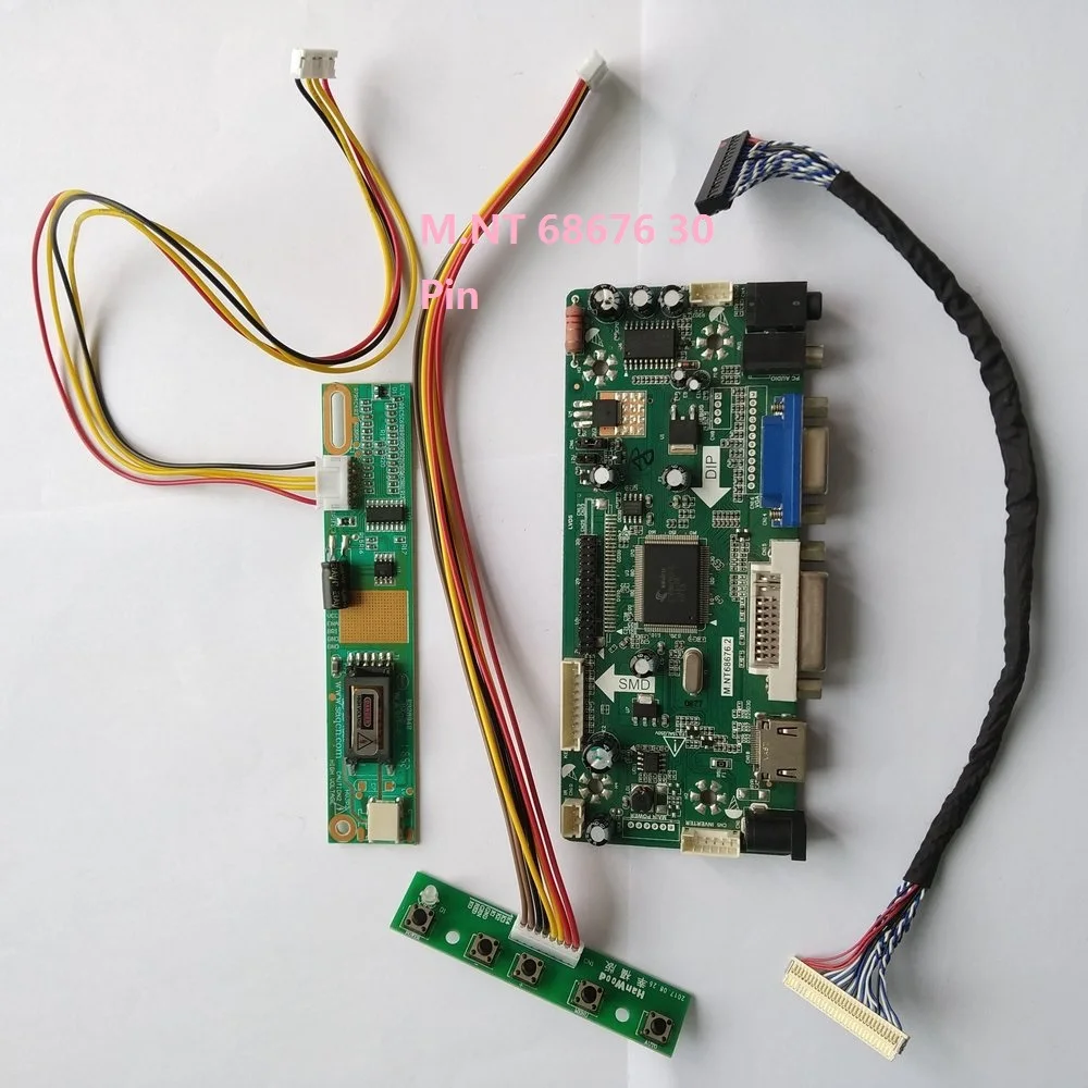 HDMI+DVI+VGA LCD Driver Controller Kit for M190PW01 V5 panel monitor 1440X900
