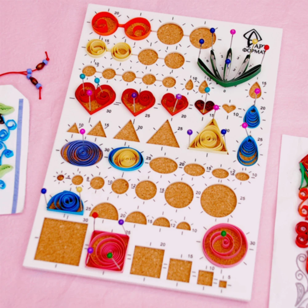 

Filigree Paper Quilling Tool Mosaic Template DIY Carft Eco-friendly Durable Gift Mould Handmade Multiple Patterns Making Home
