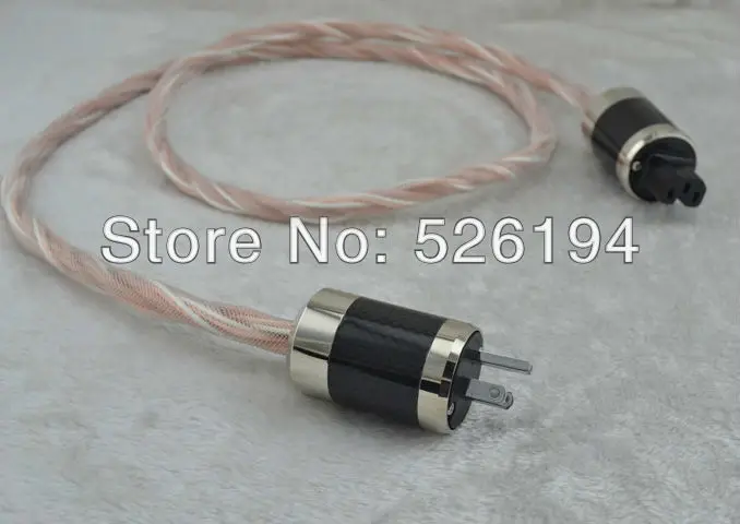 

Free shipping US version power cableSilver Plated+Telfon Copper with US version carbon fiber power plugs