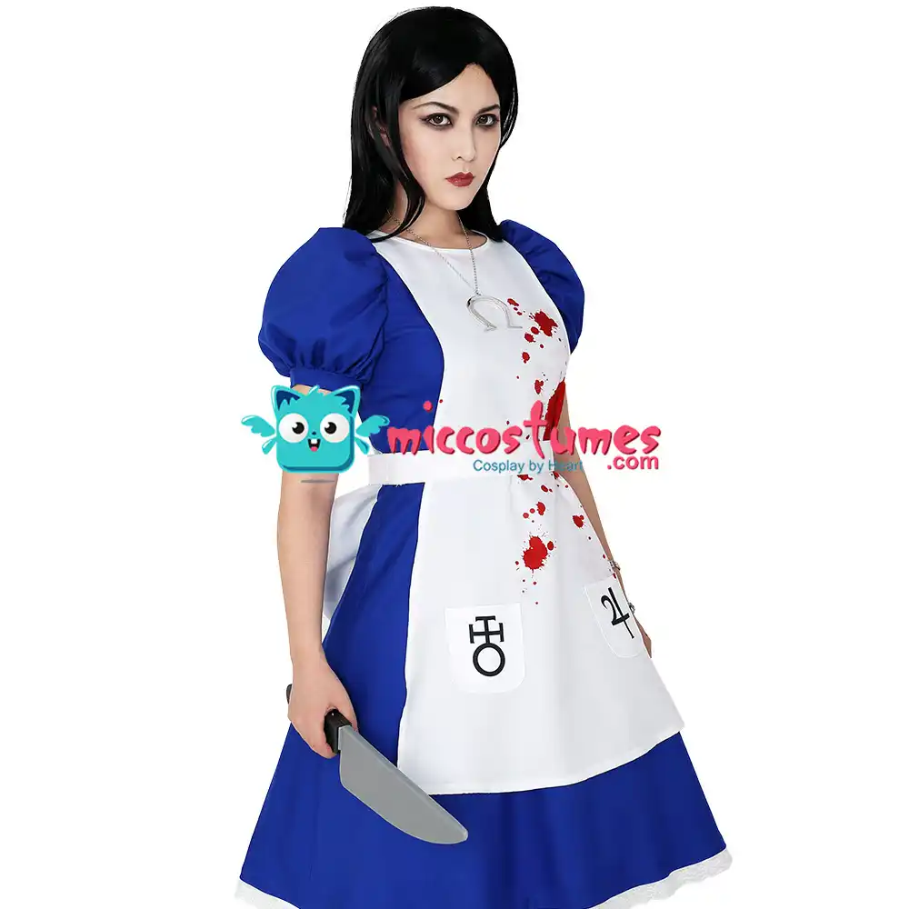 アリスリデルコスプレ衣装ハロウィンドレスエプロンスカルペンダント Aliexpress