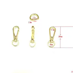 Металлический вращающийся карабин Омаров застежка защелкивающийся крюк брелок Золотой никель металлический