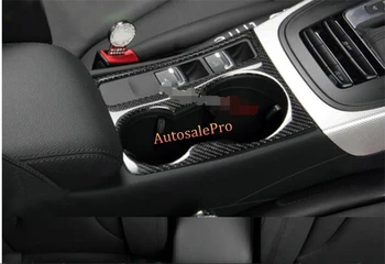 

Console Centre Carbon Fiber Interior Shift Gear Box Water Cup Holder Frame Cover Trim For Audi A5 8T 2010 2011 2012 2013 14 2015