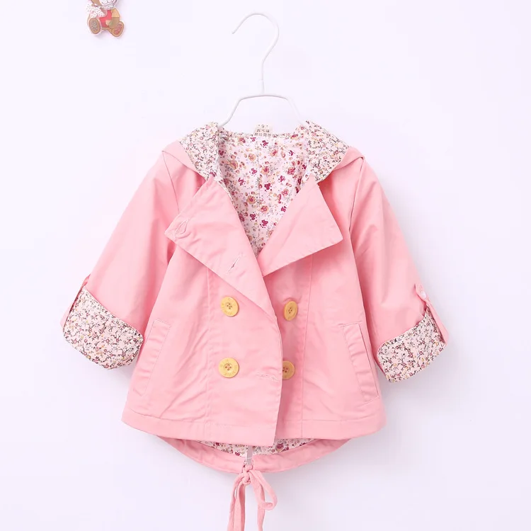 

2016 new girl jacket spring fall girl double breasted cardigan baby baby child lace jacket high quality free shipping