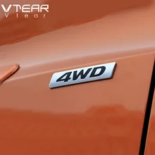 Vtear Car 4WD 2.0 Emblems Car-styling Chrome ABS accessories Stickers decoration for Hyundai creta IX25 Toyota RAV4 2015-2018