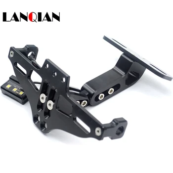 

For Yamaha Motorcycle CNC Rear License Plate bracket folding with Signal blinker LED Light YZF R1/R125/R15/R1M/R25/R3/R6