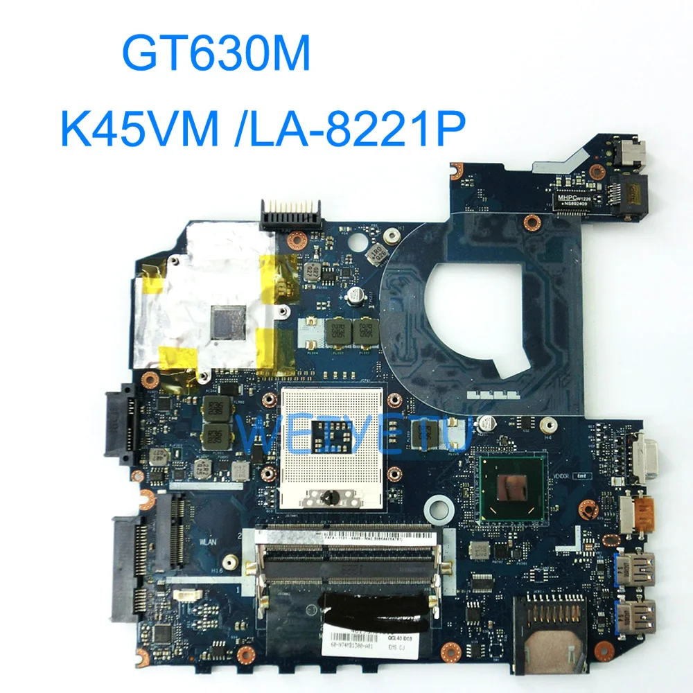 K45VM QCL40 LA-8221P GT630M 2G материнская плата для ASUS A45V A45VD K45VD K45VJ K45VS ноутбука 100% полностью