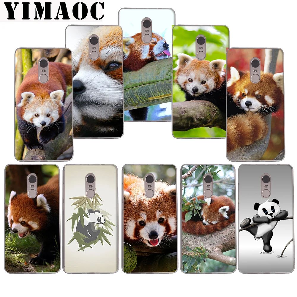 

YIMAOC 244z Red Panda Soft Case for Xiaomi Mi a1 a2 f1 6 8 lite se mix 2s Redmi 5 6 6a S2 Plus 5A Note 5 6 Pro 4 X