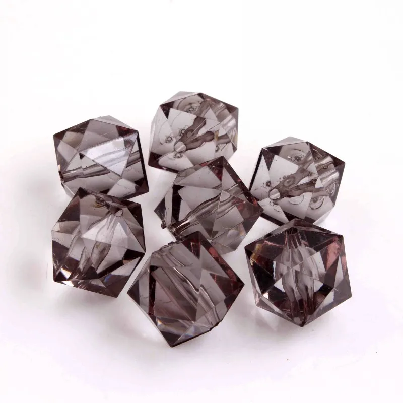 OYKZA дешевый класс ААА многогранный акриловый прозрачный лед куб бусины для модных ювелирных изделий ожерелье изготовление 8 мм до 20 мм