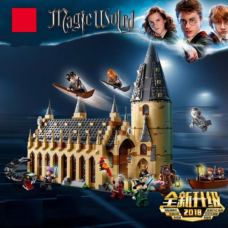 

2019 Harry Magic Potter Hogwarts Great Hall Compatibility Legoing Harri Potter 75954 Building Blocks Bricks Toys Gift Christmas